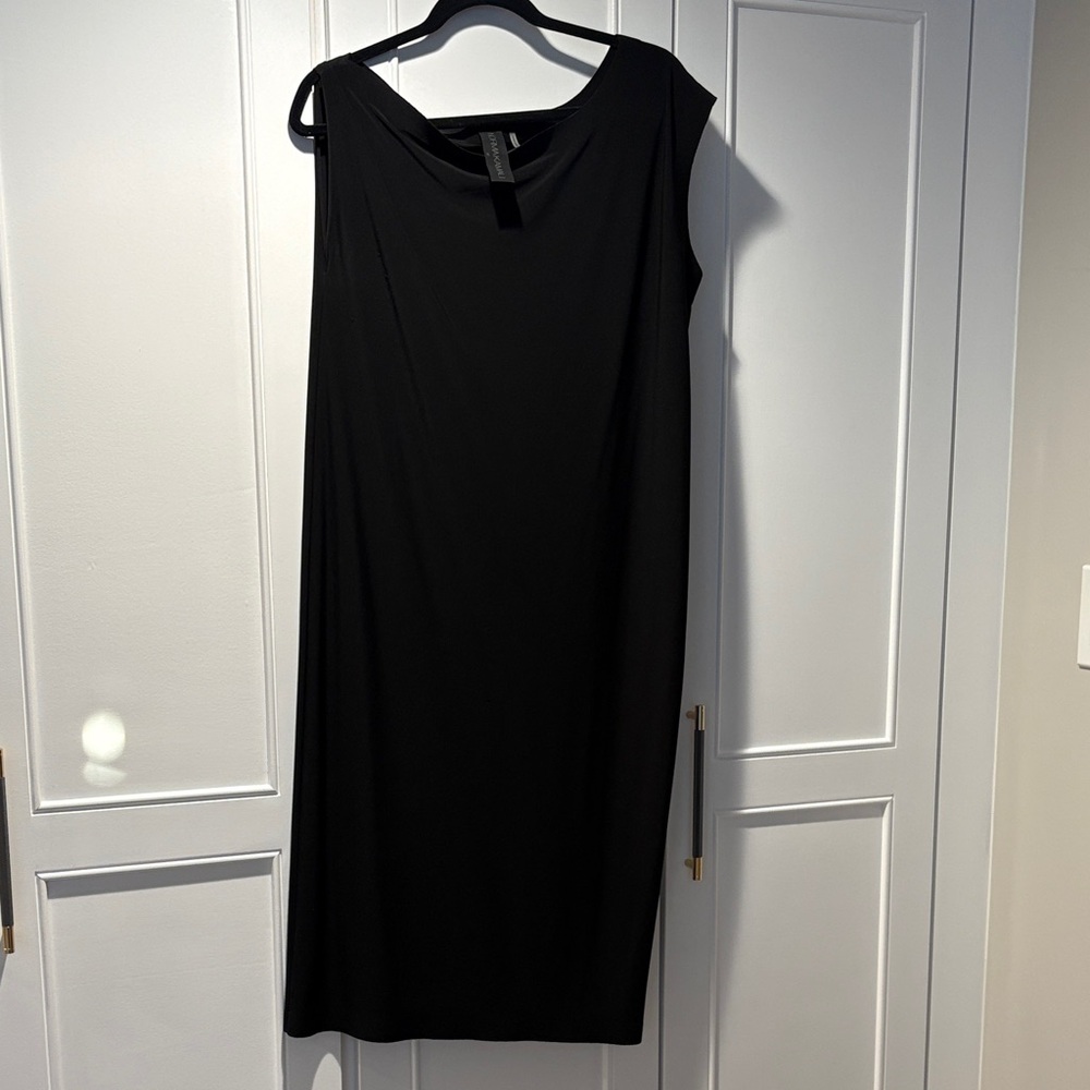 Norma Kamali Black Drop Shoulder Dress